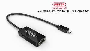 Unitek Slim Port To HDMI HDTV Converter 15cm Y6304