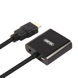 HDMI to VGA Converter with Audio Black 128ABK Unitek
