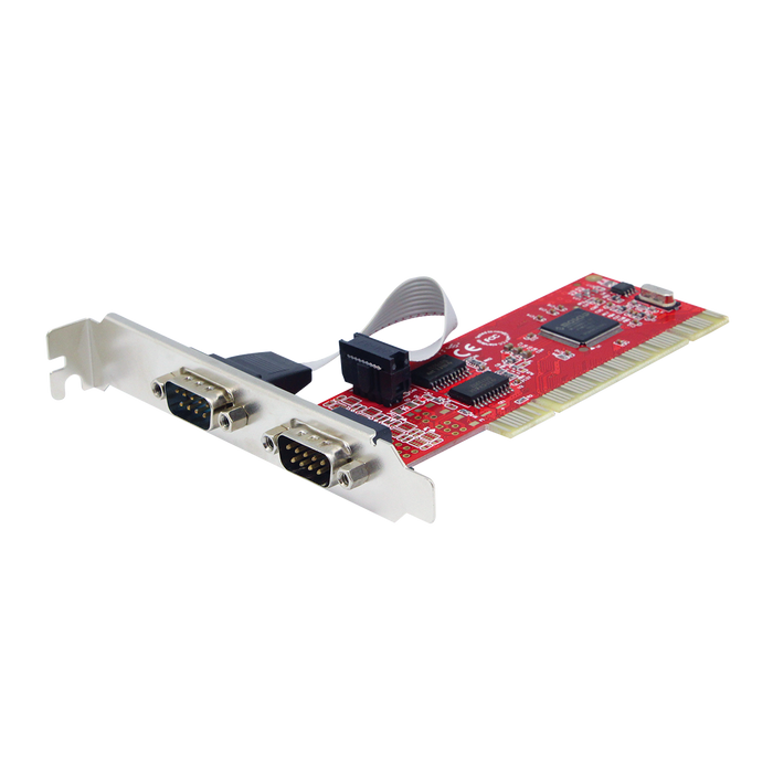 PCI to Serial 2 Port PCI Card Red MCB  Unitek Y7503