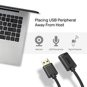 USB3.0 Type-A (M) to Type-A (F) Cable 1Meter YC457BBK Unitek