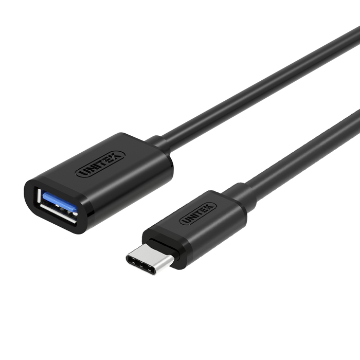 USB3.1 TypeC Male to USB3 A Female 0.2Meter Cable TypeC - USB AF Y-C476BK Unitek