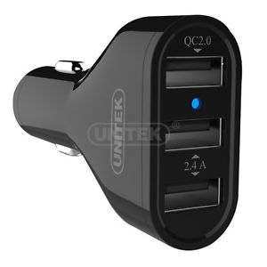 3Port USB Smart Car Charger 42W Unitek YP527