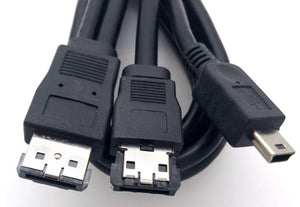 Cable Esata (M) to Esata (F) + USB Mini 1Meter YC303 Unitek