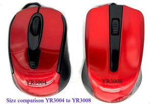 OEM Wired USB Optical Mouse YR3008 - Red