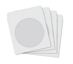 Cd Paper Sleeve 100Pcs Per Pack (White)