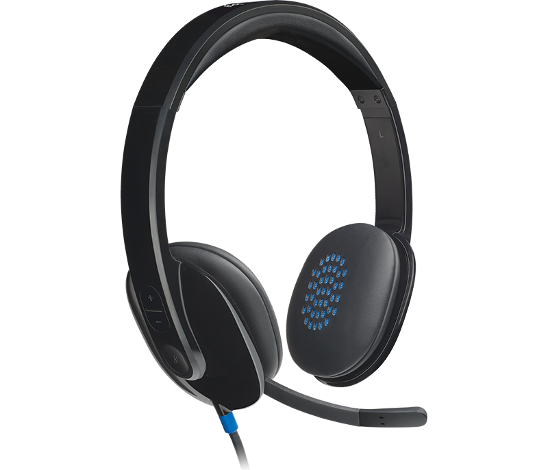 Logitech Stereo Headset H540 USB with High-Definition sound & on ear control Computer Headset