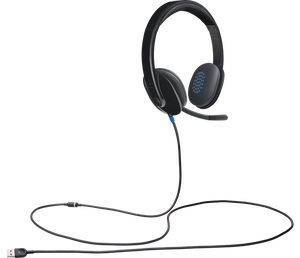 Logitech Stereo Headset H540 USB with High-Definition sound & on ear control Computer Headset