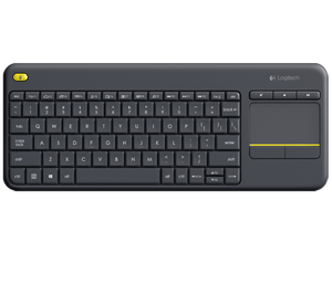 Logitech K400 Plus Keyboard Wireless Touch Black / White
